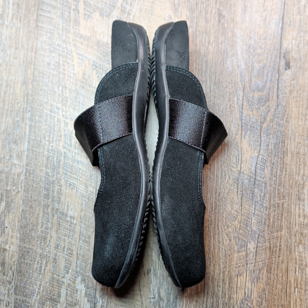 Vionic Laurel Shoes Women's Size 8 M Black Suede Slip-On Comfort Mules - Picture 10 of 13